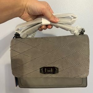 Rebecca Minkoff grey suede crossbody